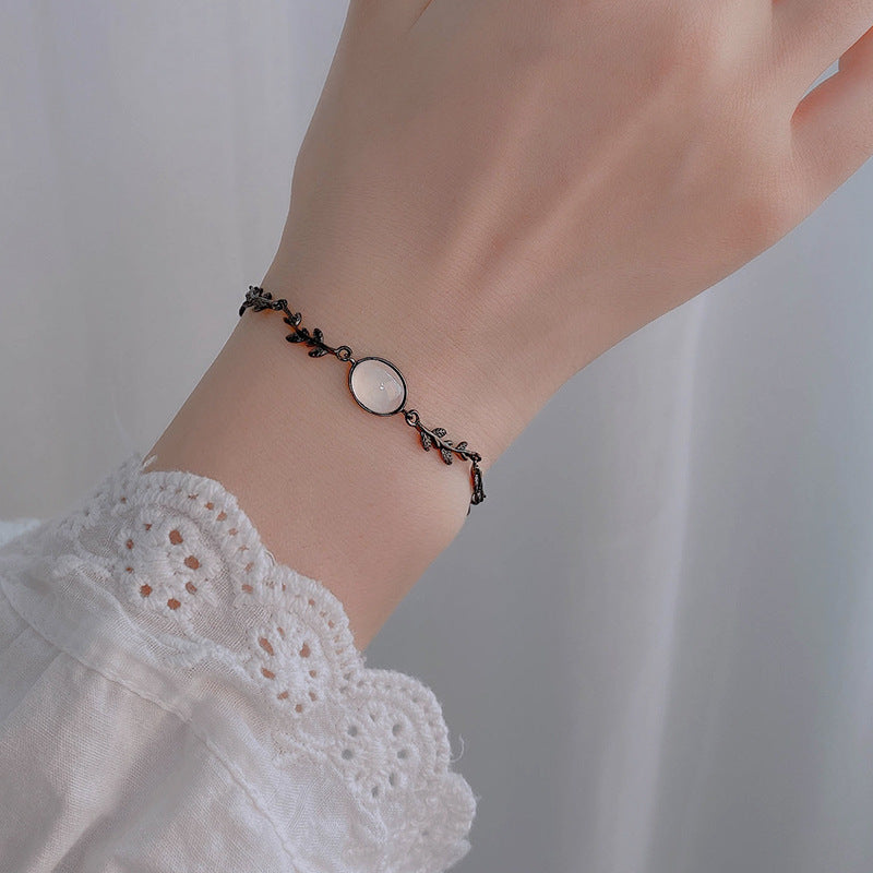 Jewelry Leaf Bracelet S925 Sterling Silver Forest Series