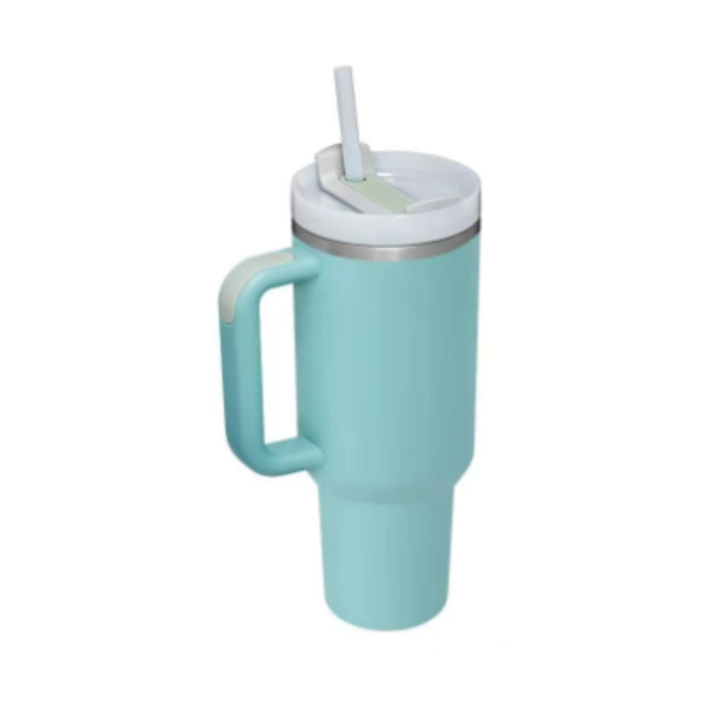 40 Oz Tumbler With Handle Straw, Insulated, and Stainless Steel