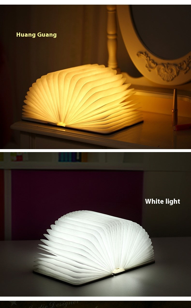 Three-color Creative Led Wooden Boy Lamp
