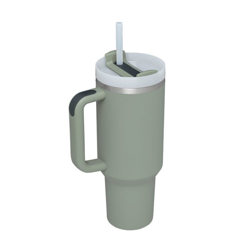 40 Oz Tumbler With Handle Straw, Insulated, and Stainless Steel