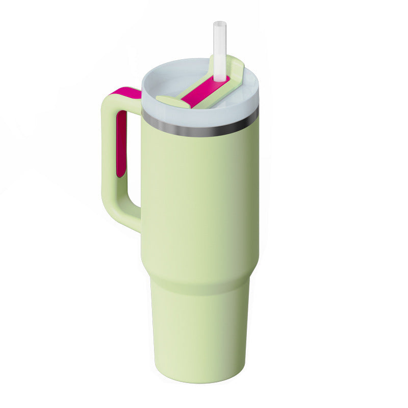 40 Oz Tumbler With Handle Straw, Insulated, and Stainless Steel