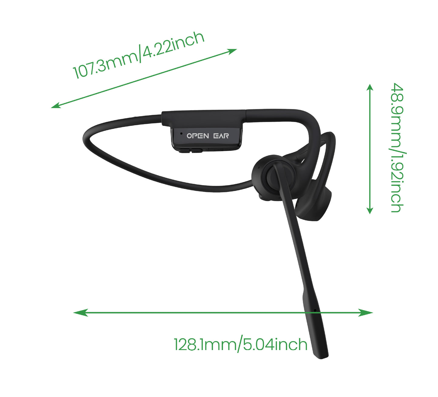 ENC Noise Reduction Wireless Open Bone Gas Conduction Bluetooth Headset