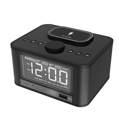 Bluetooth Speaker Wireless Phone Charger Alarm Clock Multi-function