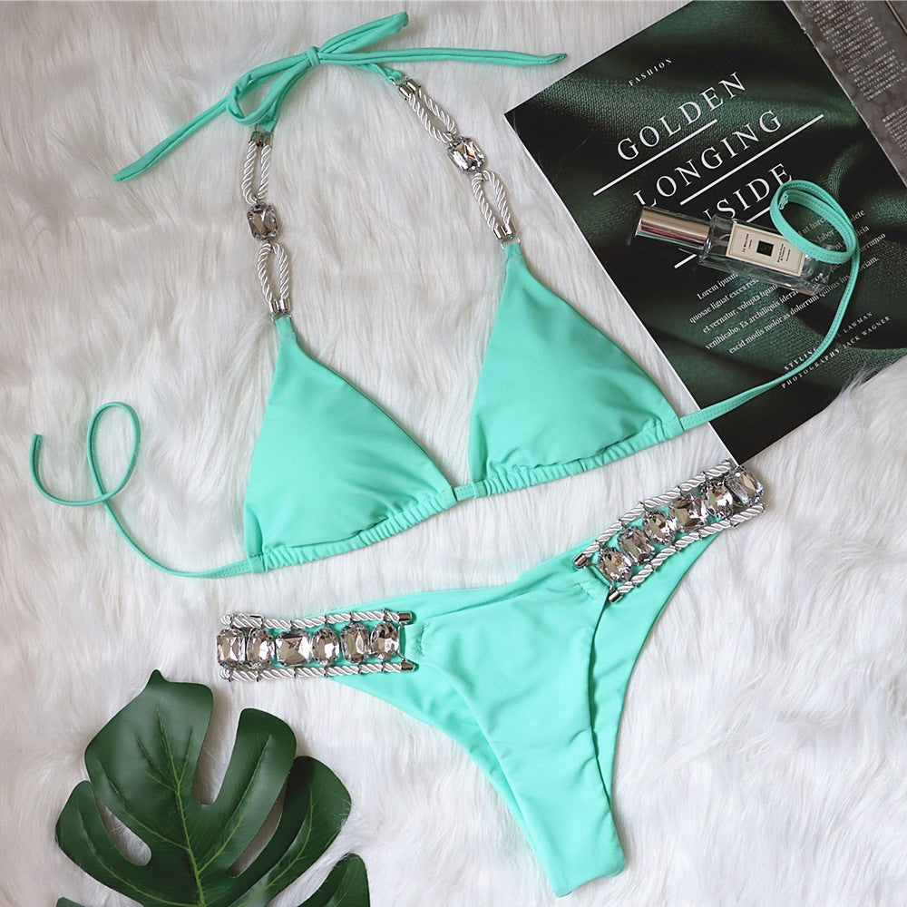 Fashion Personality Female Plain Bandage Swimsuit