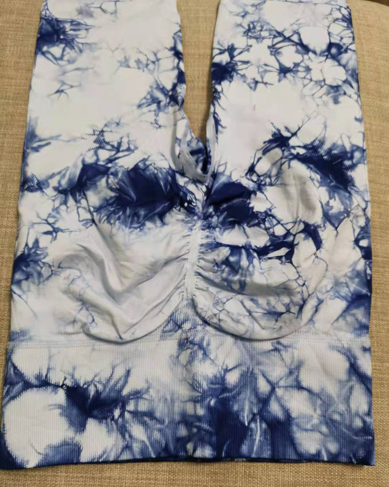Women's High Waist Tie-Dye Sports Fitness Trousers
