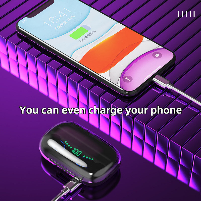 Bluetooth Headset TWS Binaural Wireless With Charging Compartment