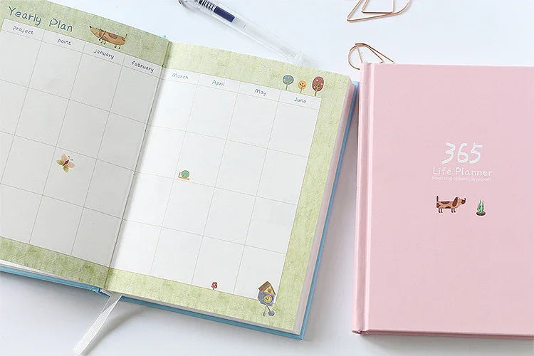 Schedule This Hardcover Planner Notebook – 365-Day Color