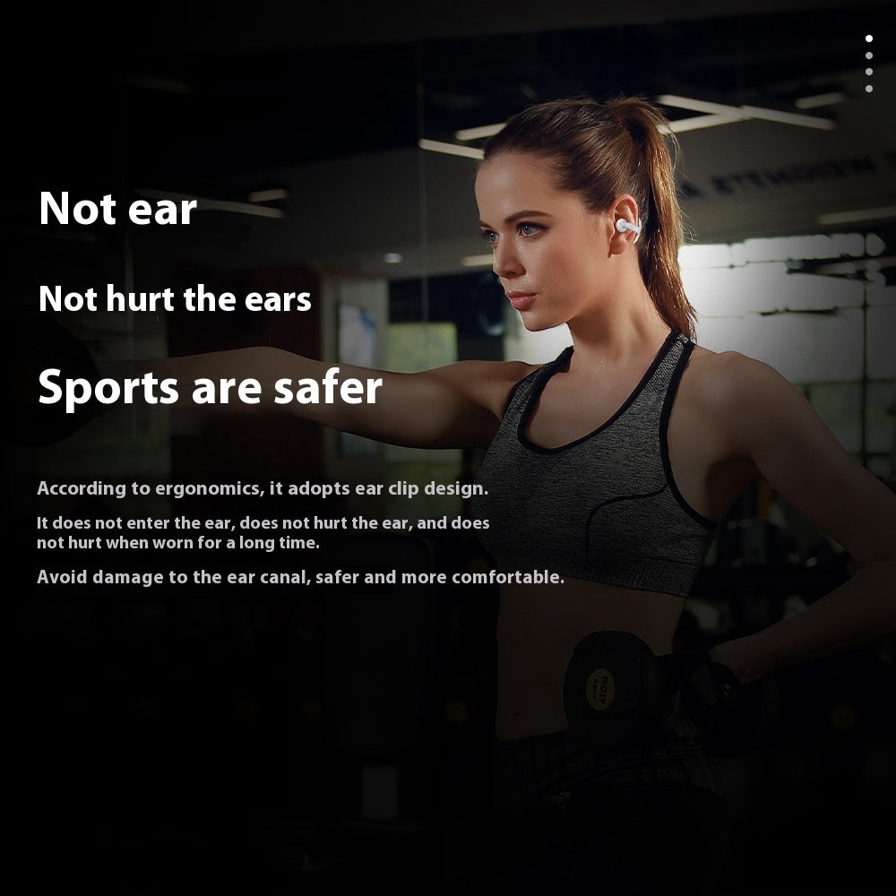 Clip-on True Wireless Bluetooth Headset Sports Non In-ear Stereo Mobile Phone Universal