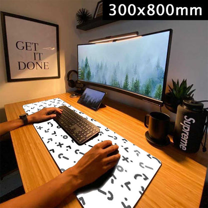 Black And White Gaming Mouse Pad 800x300 Lengthened