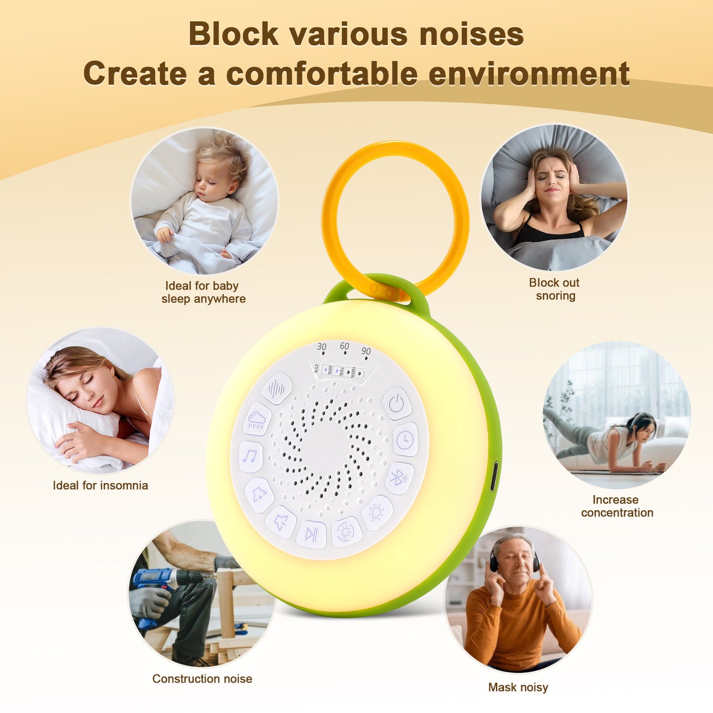 White Noise Bluetooth Soothing Baby Music