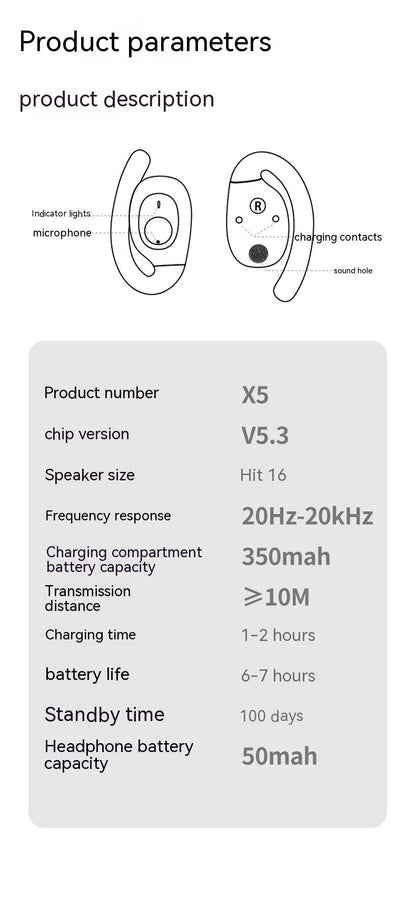 Private Model Ows Bluetooth Headset Sports Ultra-long Life Battery
