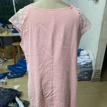 Straight With Elegant Waist V-neck Dress