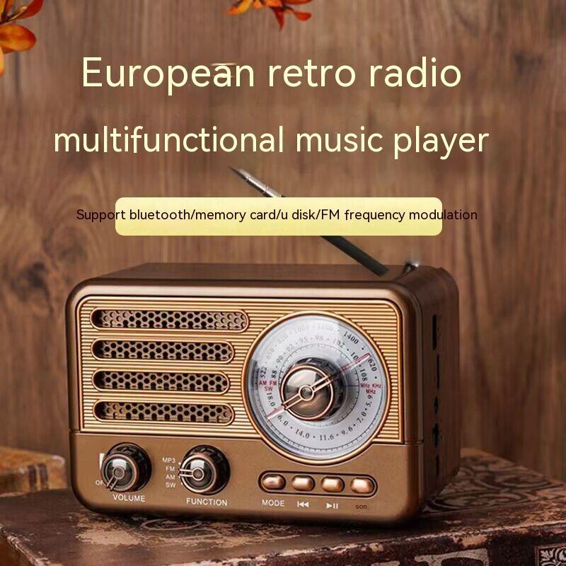 Retro Wireless Bluetooth Speaker Mini FM Radio