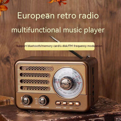 Retro Wireless Bluetooth Speaker Mini FM Radio