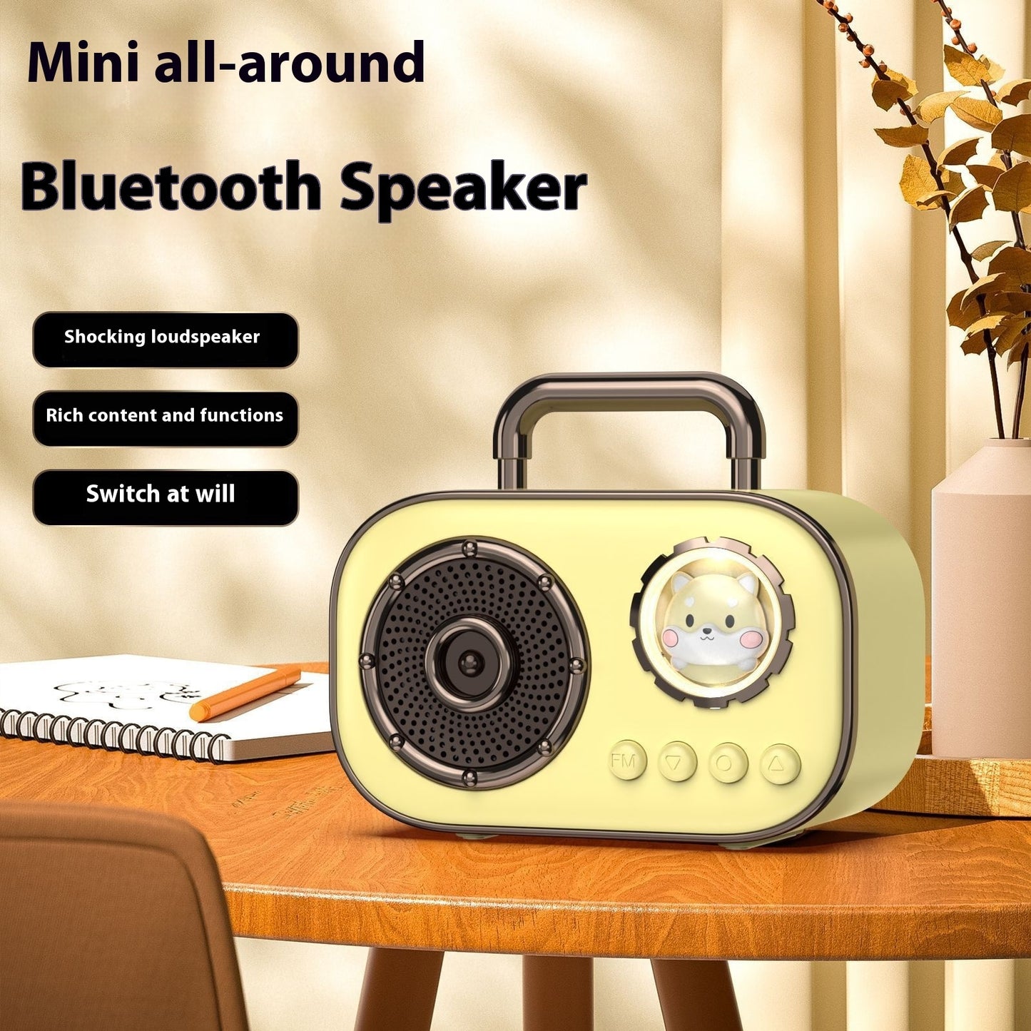 Portable Retro Bluetooth Audio Small Portable Home