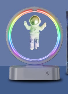 Magnetic Suspension Astronaut Bluetooth Clock Speaker Spaceman Audio Wireless Charging Subwoofer Creative Gift Decoration