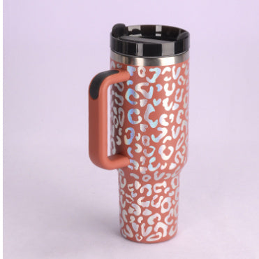 40 Oz Tumbler With Handle Straw, Insulated, and Stainless Steel