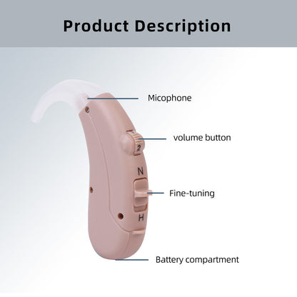 Hearing Aid Digital BTE Hearing Aids Adjustable Tone Sound Amplifier Portable Deaf Elderly Digital Hearing Aid