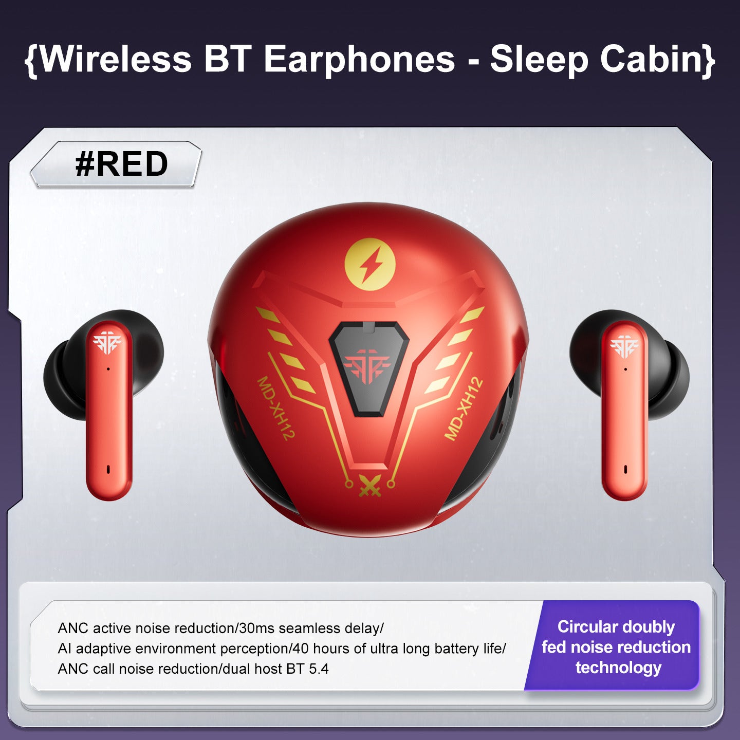 Mecha Game Bluetooth Headset ANC Active Noise Reduction Low Latency HD Call APP Custom Adjustable New