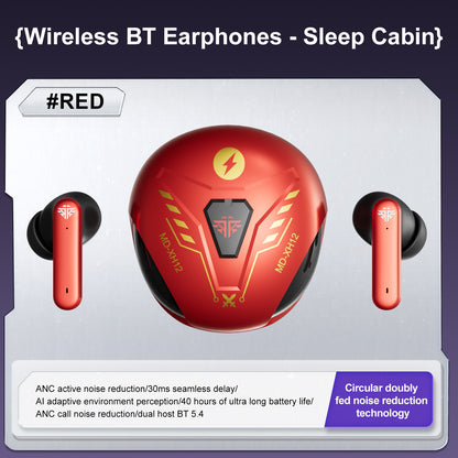 Mecha Game Bluetooth Headset ANC Active Noise Reduction Low Latency HD Call APP Custom Adjustable New