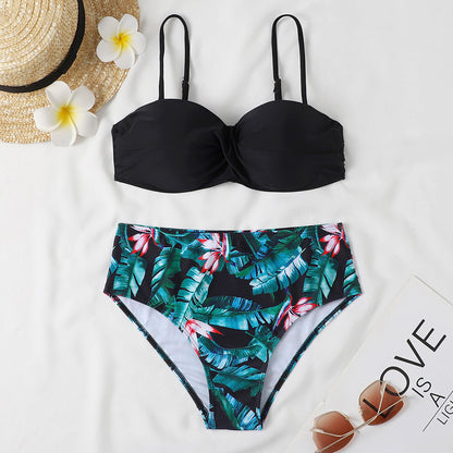Gradient Surfing Split Bikini Swimsuit