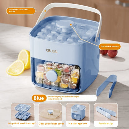 Large Capacity Ice Storage Household Food Grade Pressing Ice Cube Mold Ice Maker