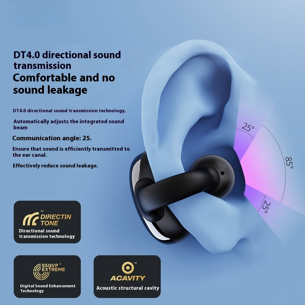 Clip-on True Wireless Bluetooth Headset Sports Non In-ear Stereo Mobile Phone Universal