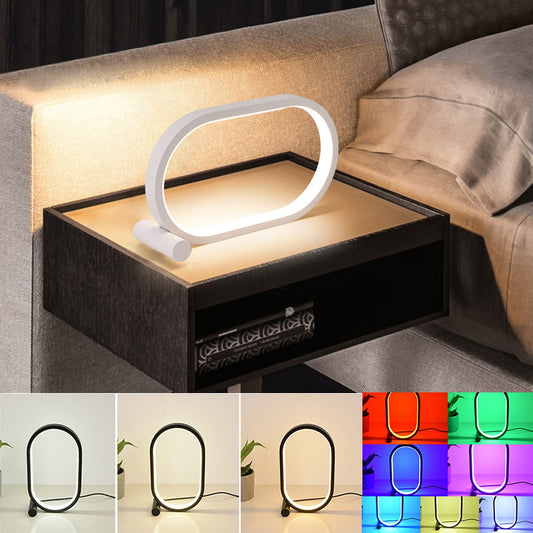 USB Plug-In Oval Acrylic Lamp with Touch Control Dim