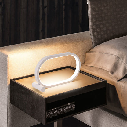 USB Plug-In Oval Acrylic Lamp with Touch Control Dim