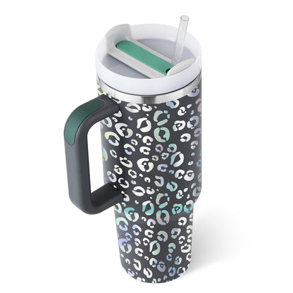 40 Oz Tumbler With Handle Straw, Insulated, and Stainless Steel