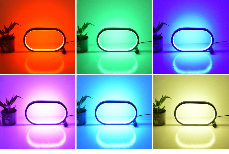 USB Plug-In Oval Acrylic Lamp with Touch Control Dim