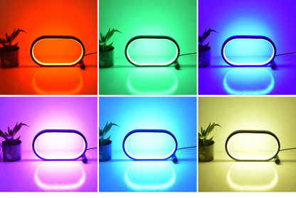 USB Plug-In Oval Acrylic Lamp with Touch Control Dim