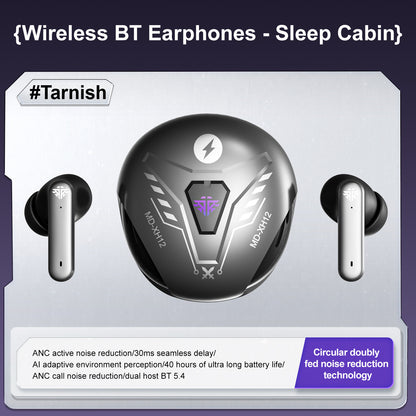 Mecha Game Bluetooth Headset ANC Active Noise Reduction Low Latency HD Call APP Custom Adjustable New