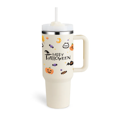 40 Oz Tumbler With Handle Straw, Insulated, and Stainless Steel