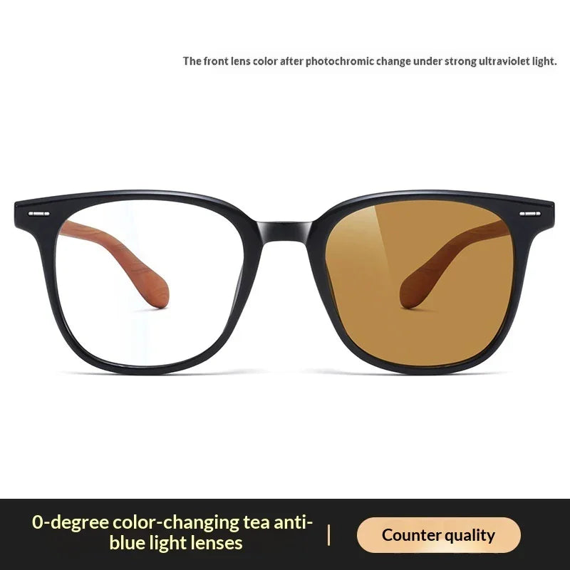 Photochromic Blue Light Blocking Glasses – Retro Square