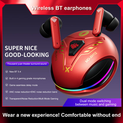 Mecha Game Bluetooth Headset ANC Active Noise Reduction Low Latency HD Call APP Custom Adjustable New