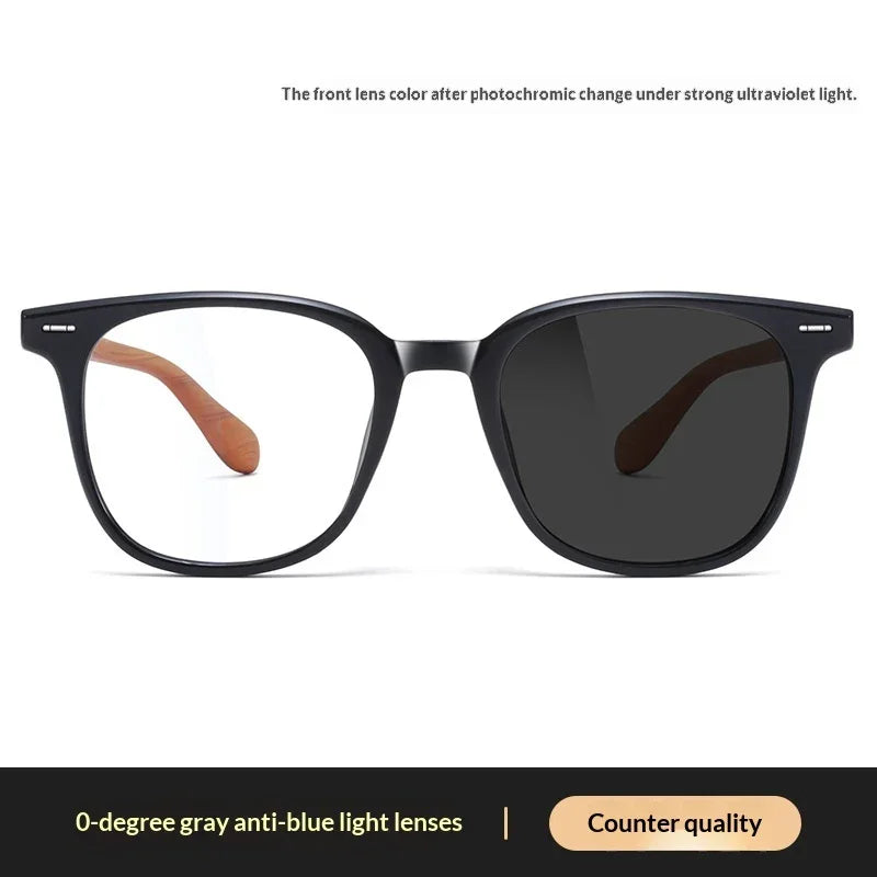 Photochromic Blue Light Blocking Glasses – Retro Square