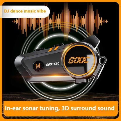 Wireless Full Half Helmet Waterproof Riding Intercom Earphones