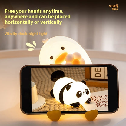 Vitality Flower Duck Small Usb Bedroom Bedside Decoration Night Light