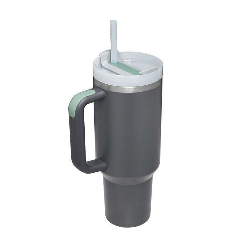 40 Oz Tumbler With Handle Straw, Insulated, and Stainless Steel
