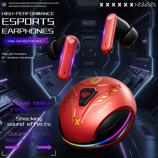 Mecha Game Bluetooth Headset ANC Active Noise Reduction Low Latency HD Call APP Custom Adjustable New