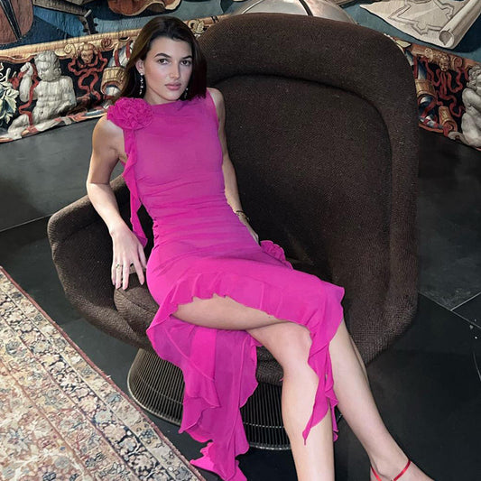 Nightclub Sheer Mesh Dress Women's Clothing