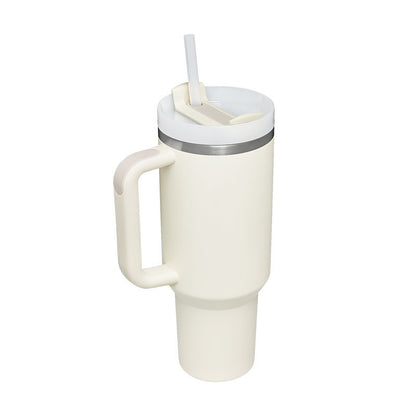 40 Oz Tumbler With Handle Straw, Insulated, and Stainless Steel
