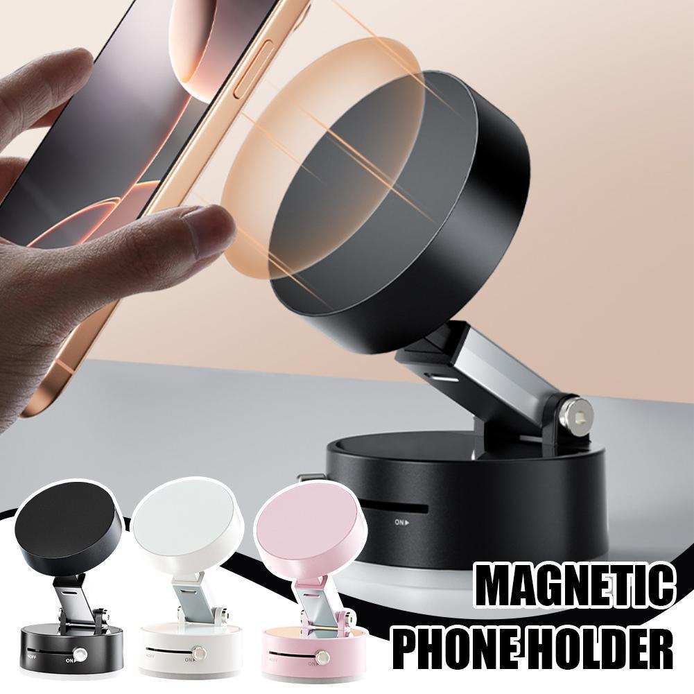 Foldable Magnetic Vacuum Suction Cup Car Phone Holder