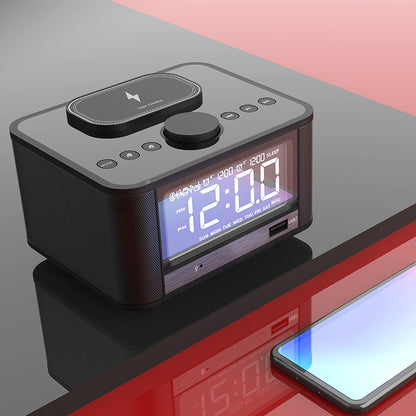 Bluetooth Speaker Wireless Phone Charger Alarm Clock Multi-function