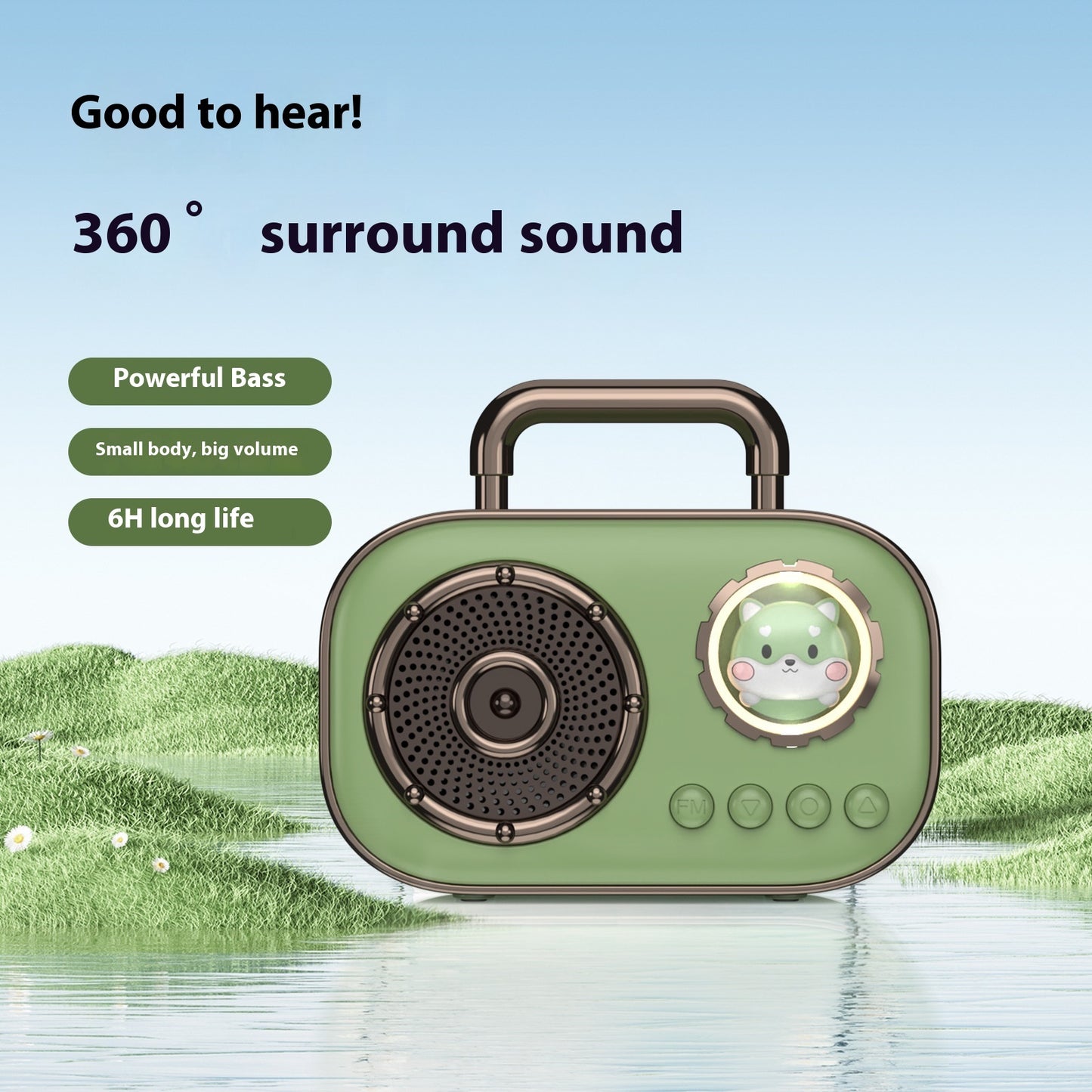 Portable Retro Bluetooth Audio Small Portable Home