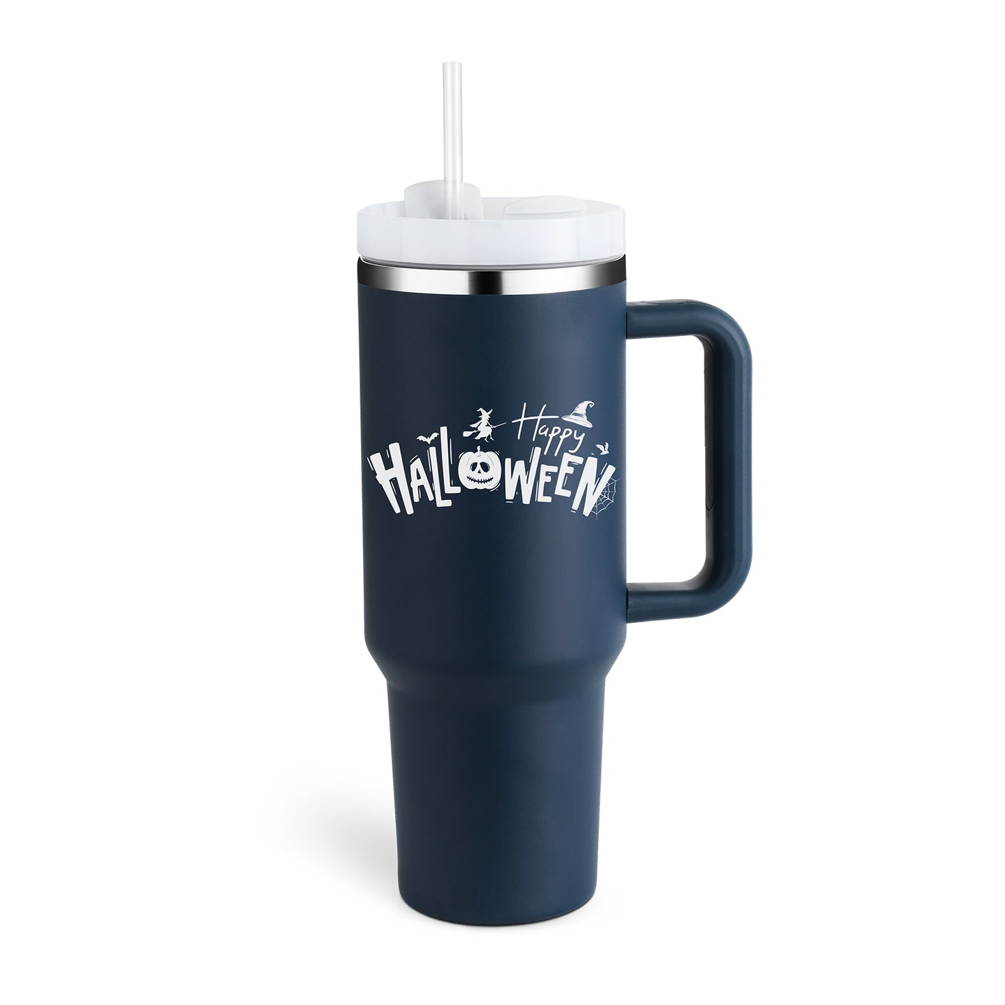 40 Oz Tumbler With Handle Straw, Insulated, and Stainless Steel