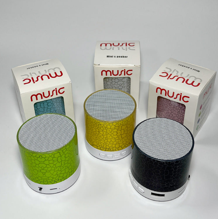 A9 Mini Cracked Bluetooth Speaker - Portable Card-inserted Subwoofer With LED Light, Wireless Speaker, Gift Option