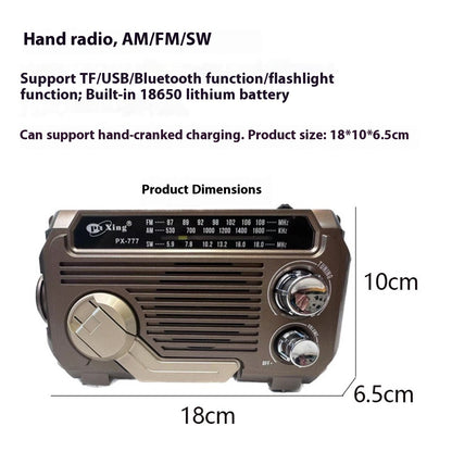 Hand Portable Radio Solar Power Generation Outdoor Bluetooth Speaker