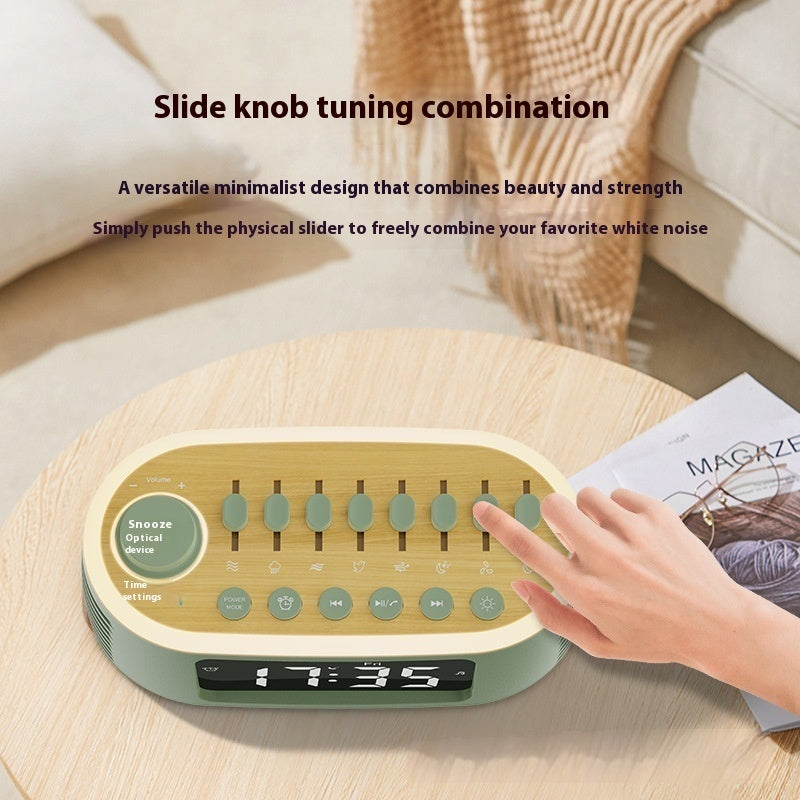 Bluetooth Mini Speaker Bedside Household Desk Wireless Clock White Noise Alarm Clock Multifunctional